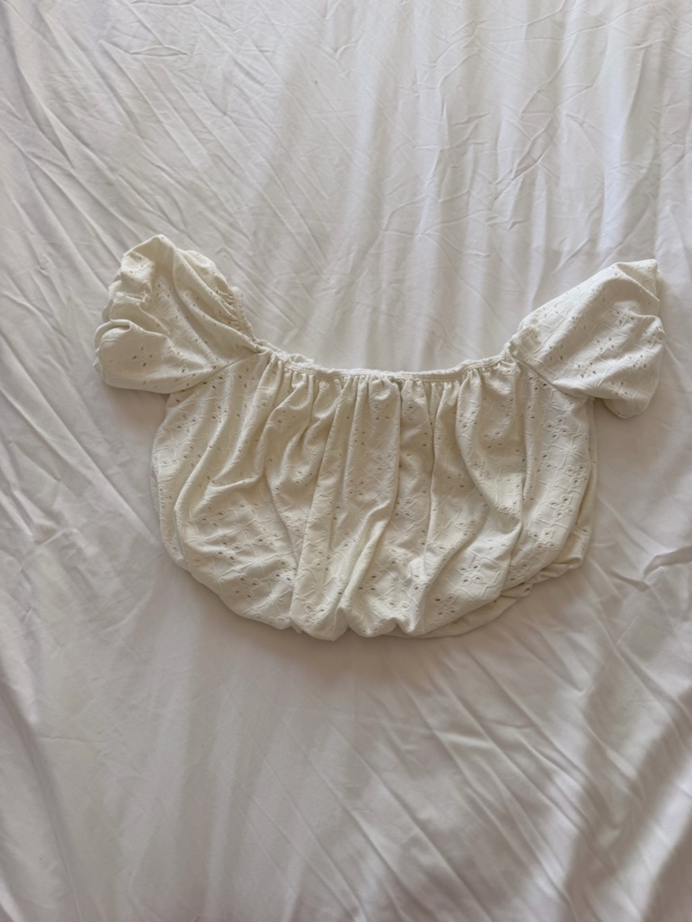 Urban Outfitters Cream Off-Shoulder Top